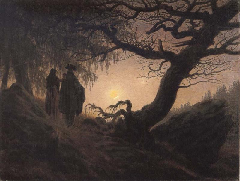 Man and Woman contemplating the Moon, Caspar David Friedrich